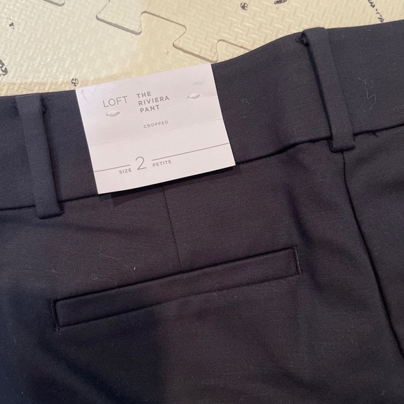 NWT LOFT Petite Riviera cropped Pants black size 2 - Picture 7 of 9